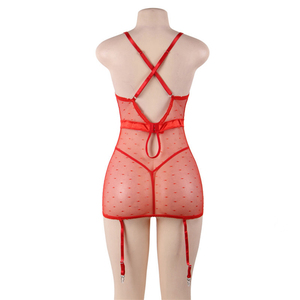 Vente en gros en stock, 4 tailles au choix, body <span class=keywords><strong>rouge</strong></span> pour femmes, <span class=keywords><strong>porte</strong></span>-jarretelles, ensembles de lingerie en dentelle, nuisette <span class=keywords><strong>grande</strong></span> <span class=keywords><strong>taille</strong></span> - Product Image 5