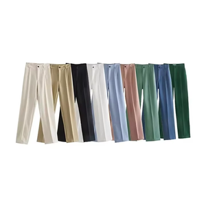 Pantaloni <span class=keywords><strong>Cargo</strong></span> Chic da <span class=keywords><strong>Donna</strong></span> a Vita Alta con Zip, Taglia XL, Stile Vintage per Ufficio - Product Image 1