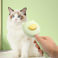 Brosse de toilettage multifonctionnelle en plastique ABS simple et pratique pour chats et chiens, brosse à poils auto-nettoyante portable pour animaux de compagnie