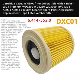 Pièces de rechange pour aspirateur à cartouche humide et sèche OEM <span class=keywords><strong>MV2</strong></span> WD2 WD3 WD 3 WD <span class=keywords><strong>2</strong></span> Filtre HEPA pour Karcher 64145520 6.414-552.0 A2004 A2204 A2656 - Product Image 3