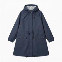 Nouvelle Trench-Coat Homme Tendance Imperméable en Tissu Oxford Léger à Capuche 100% Polyester Séchage Rapide Décontracté pour l'Extérieur