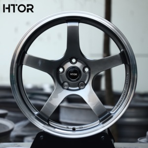 ล้อแม็กซ์อลูมิเนียมฟอร์จ HTOR 18 19 20 21 22 นิ้ว 5x112 5x130 สำหรับรถแข่ง สีเทา Gunmetal รุ่น <span class=keywords><strong>Nismo</strong></span> <span class=keywords><strong>Te37</strong></span> สำหรับ 992 991 718 RS3 RS5 TTRS - Product Image 1