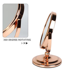 Vecchio stile dorato specchio per il trucco da tavolo scrivania cosmetico fard specchio per il trucco compatto - Product Image 5