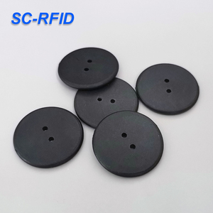 Étiquettes de lavage en stock d'usine, imperméables, résistantes à la chaleur, en matériau PPS, puce F08, 13,56 MHz, 125 kHz, communication RFID - Product Image 4