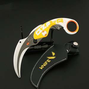 Mejor calidad juego caliente Valorant cuchillo 17Cm 3D juguete grande Velocity Karambit arma modelo manualidades juguete para regalo - Product Image 5