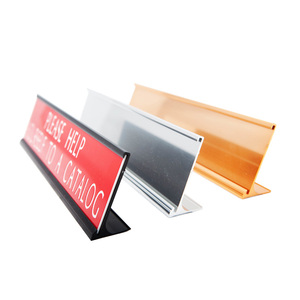 Plaque de nom en aluminium gravée, plaque de nom murale avec support en aluminium et logo d'entreprise et nom personnel en option - Product Image 3