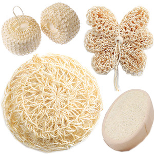 Nol limbah alami Biodegradable ramah lingkungan rami rami jaring Sisal bola mandi spons mandi Pouf mandi pengelupasan kulit spons Loofah - Product Image 1