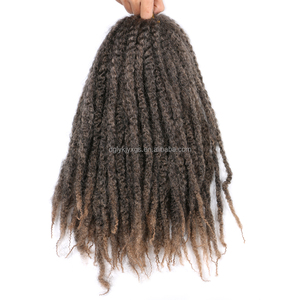 Extensions de cheveux synthétiques en fibre haute température, afro crépu en vrac, à clipser, pour <span class=keywords><strong>dreadlocks</strong></span>, torsades et tresses – Vente en gros - Product Image 6
