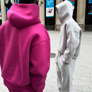 Conjunto <span class=keywords><strong>de</strong></span> Sudadera y Pantalones Deportivos Personalizados, 100% Algodón, Felpa Francesa, Trajes Deportivos Casuales, Conjuntos <span class=keywords><strong>de</strong></span> Sudadera con Capucha y Pantalones Deportivos - Product Image 3