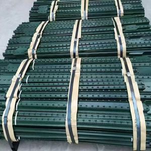 Poteau de clôture de jardin vert <span class=keywords><strong>en</strong></span> métal enduit antirouille, piquet de support de clôture de jardin fixe - Product Image 5