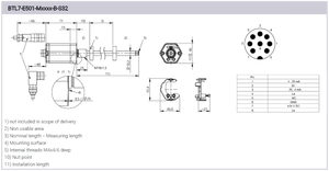Sensor de Desplazamiento Lineal Balluff BTL7-S501-M0505-B-S32 para Operación Estable en Ambientes de Alta Temperatura y Alta Concentración de Polvo - Product Image 2