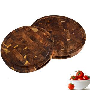 Nouveau Design 100% Ronde En <span class=keywords><strong>Bois</strong></span> massif D'acacia fin Grain <span class=keywords><strong>Planche</strong></span> à Découper Pour la viande Fruits Fromage - Product Image 2