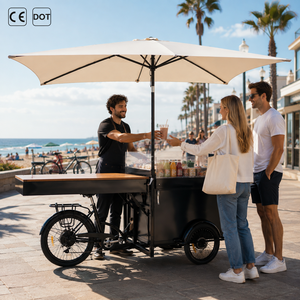 Tricycle mobile pour la vente de crème glacée Etodevice, chariot personnalisé à trois roues pour les événements en plein air - Product Image 1