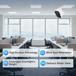 Cámara de Seguridad WiFi YIMMET para Montaje en Techo con Alertas de Movimiento PIR, Fácil Instalación, 2MP HD, Visión Nocturna, Monitoreo Interior - Product Image 4