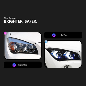 Faro per BMW <span class=keywords><strong>X1</strong></span> <span class=keywords><strong>E84</strong></span> 2011-2015, Gruppo Ottico a LED con Indicatori di Direzione Sequenziali Stile Freccia, Lente Proiettore - Product Image 3