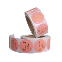 Étiquettes autocollantes personnalisées imprimées sur vinyle, imperméables, pour emballages cadeaux, décoratives, transparentes, rondes, avec logo de marque