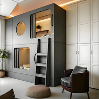 Neues Modell Kommerzielles Kapselhotelbett zum Fabrikpreis, Hochwertige Privatsphäre-Bettenkapsel für Hostels, Hotels und Büros