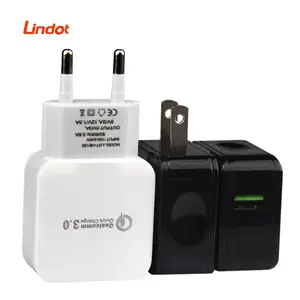 QC 3.0 12W 5V 2.4A 9V 1.2A,12V 1A Chargeur mural USB Chargeur mural multi USB à charge rapide