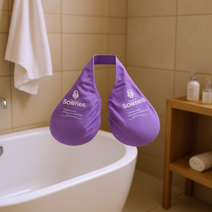 Sollmes Cotton Halter <b>Towel</b> Bra Violet Quick Dry Absorbent Nursing Comfort Wear for Home Spa Travel - Product Image 2