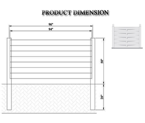 Valla <span class=keywords><strong>de</strong></span> Privacidad Semi-Privada <span class=keywords><strong>de</strong></span> Vinilo Plástico para Exteriores, Valla Moderna <span class=keywords><strong>de</strong></span> Tamaño Completo - Product Image 6