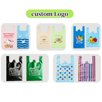 Sacs Poubelle PEHD Personnalisés avec Logo, Sacs Gilet Épaissis Imperméables et Portables, pour le Shopping et les Cadeaux, Vente en Gros