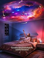 Projecteur Galaxie Veilleuse Haut-parleur Bluetooth Bruit Blanc Apaisant pour le Sommeil Ciel Étoilé Plafond Télécommande LED ABS Branchement Secteur pour Chambre à Coucher