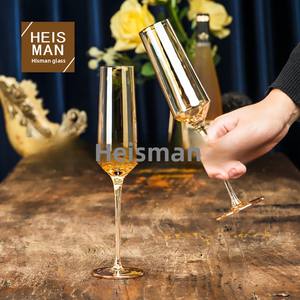 Verres en cristal de style européen, gobelets colorés, verres à dessert ambrés fumés, flûtes à champagne, ensemble cadeau de 2 pièces, emballage en mousse - Product Image 3