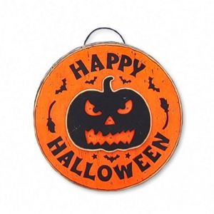 Décoration en bois de citrouille de dessin animé pour Halloween, décoration amusante de citrouille pour fête de fin d'année avec lumière - Product Image 5