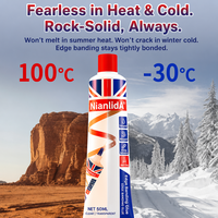 Colle de réparation pour bordures en PVC et ABS Nianlida 50ml, séchage lent, imperméable, forte adhérence pour la réparation de meubles, armoires et placards en MDF