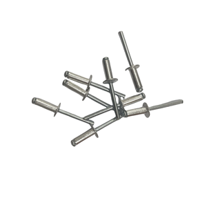 Rivets à tête ouverte en acier plein de haute qualité, à mandrin, en acier inoxydable 304, en aluminium, tailles assorties, pour fixation - Product Image 1