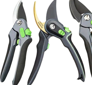 Sécateur bypass en acier inoxydable de 8 pouces, cisaille de jardin à double vitesse avec ressort intégré et poignée antidérapante <span class=keywords><strong>pour</strong></span> branches et <span class=keywords><strong>bambou</strong></span> - Product Image 1