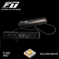 Barre lumineuse à grille bi-couleur à double faisceau stroboscopique 70W, lampe LED segmentée pour Land Rover Defender