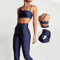 Ensemble de yoga haute élasticité pour femmes 2025 – Tenue de sport respirante deux pièces pour la gym et l'extérieur – Legging et haut de yoga
