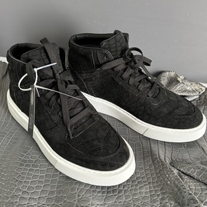 Men's High 100% crocodile <b>leather</b> Sports Shoes Luxurious Durable Trendy Casual <b>Sneakers</b> - Product Image 4