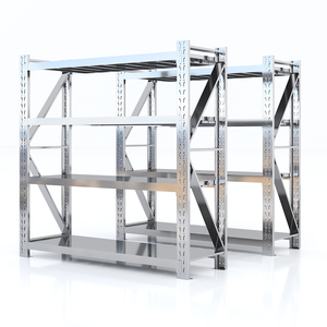 Étagère robuste en acier inoxydable, rayonnage industriel de moyenne capacité, rayonnage de stockage, rayonnage à palettes métallique - Product Image 5