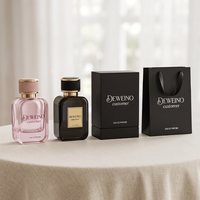 Nouveau produit - Flacon de parfum de luxe noir et rose 50 ml - Flacon de parfum en verre 30 ml avec coffret cadeau carré