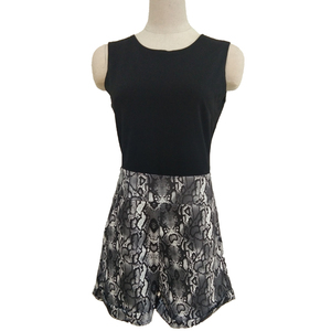 Encaje personalizado negro o cuello vestido de graduación sin espalda PartySexy <span class=keywords><strong>víbora</strong></span> impresión baindo vestido para las mujeres - Product Image 1