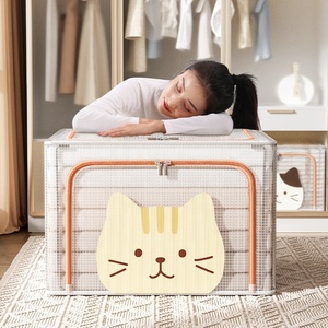 <span class=keywords><strong>Prix</strong></span> raisonnable vêtements conteneur boîte de rangement clair pliable grande boîte de rangement transparente sac de rangement clair diviser organisateur étui - Product Image 2