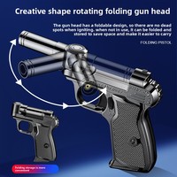 Nouveau créatif durable en acier inoxydable pliant pistolet à flamme briquet gonflable coupe-vent puissant flamme Portable cuisine Spray