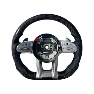 Volante de Fibra de Carbono para <span class=keywords><strong>Mercedes</strong></span> Benz C200 C300 E200 E300 GLC CLS, Cuero Perforado Personalizado, <span class=keywords><strong>Precio</strong></span> al por Mayor - Product Image 5