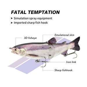 Señuelo de pesca duro, lápiz de pesca articulado OEM de fábrica, 2 secciones, cebo planeador, <span class=keywords><strong>sunfish</strong></span> - Product Image 2