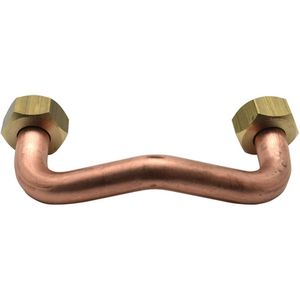 Tube en cuivre avec 2 capuchons en laiton, longueur 7,5 cm, pour vanne flottante - Product Image 1