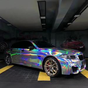 Regenboog Zilver Chroom Spiegel Gloss Metallic Custom Auto Vinyl Wrap Kleur Auto Bescherming Film Vinyl Voor Auto 'S Motorfiets
