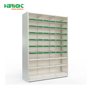 Highbright Single-<b>sided</b> Pharmacy Shelving <b>Unit</b> with Adjustable Angled Tiers - Product Image 2