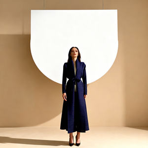 Abaya de luxe plissée imprimée en polyester de haute qualité pour femmes musulmanes, robe de soirée personnalisée pour fêtes – Vente en gros - Product Image 4