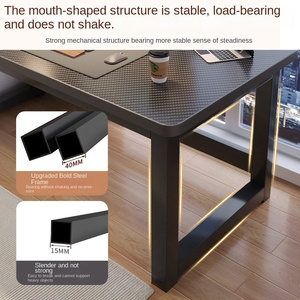 โต๊ะคอมพิวเตอร์ตั้งโต๊ะโต๊ะเล่นเกมในบ้านแบบเรียบง่ายโต๊ะคาร์บอนไฟเบอร์โต๊ะยาวสำหรับการเรียนรู้ในสำนักงานโต๊ะ A49G เมล - Product Image 4