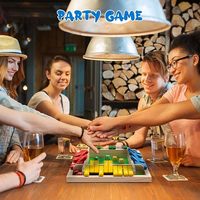 Shut The Box Jeu de dés 8 dés 4 joueurs Jeu de dés en bois Parfait pour les fêtes Facile à apprendre Version de table et jeu de société Pub