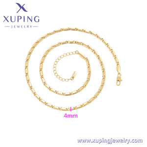 X000869204 XUPING joyería moda Simple 14K Color oro collar minimalista joyería Charles <span class=keywords><strong>De</strong></span> Gaulle cadena - Product Image 2