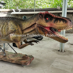Cabeza de Tiranosaurio Rex Animatrónica Hecha a Mano o Cabeza de Dinosaurio Artesanal para Atracción en la <span class=keywords><strong>Entrada</strong></span> de un Parque de Atracciones - Product Image 1