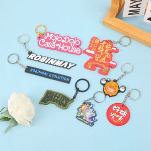 Fabrication de porte-clés en caoutchouc personnalisés avec votre logo, porte-clés en PVC souple, porte-clés mignon avec logo de dessin animé pour cadeaux promotionnels - Product Image 1